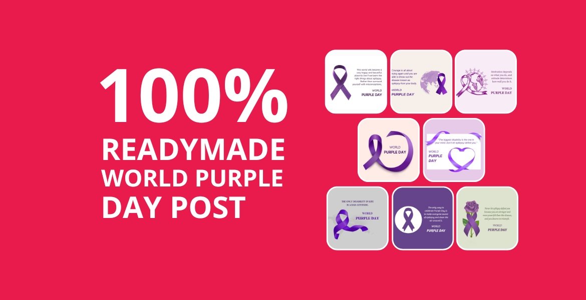 Picwale-Readymade World Purple Day Post