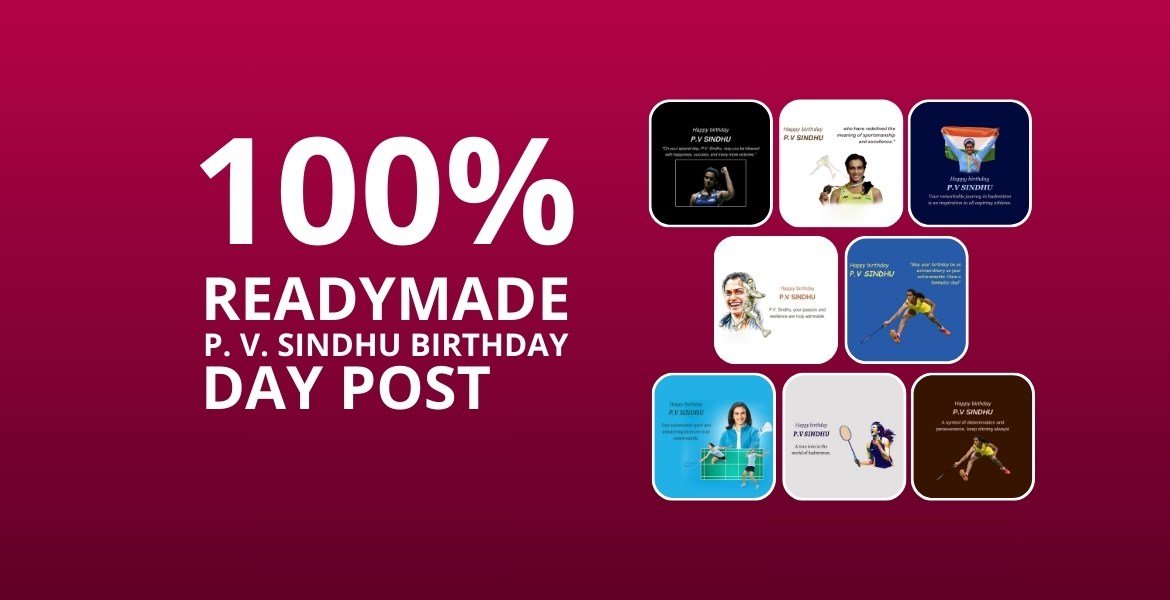 Picwale - Readymade P. V. Sindhu Birthday Post