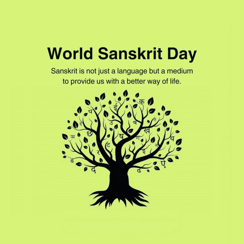 Picwale - Readymade World Sanskrit Day Post