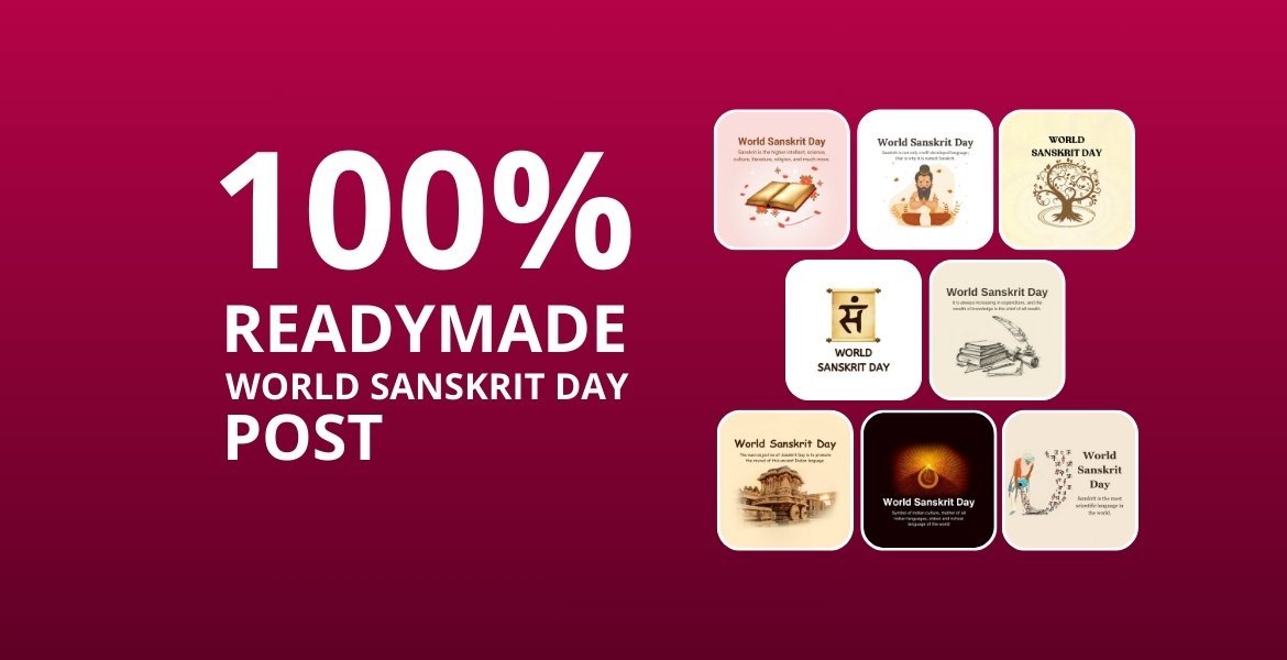 Picwale - Readymade World Sanskrit Day Post