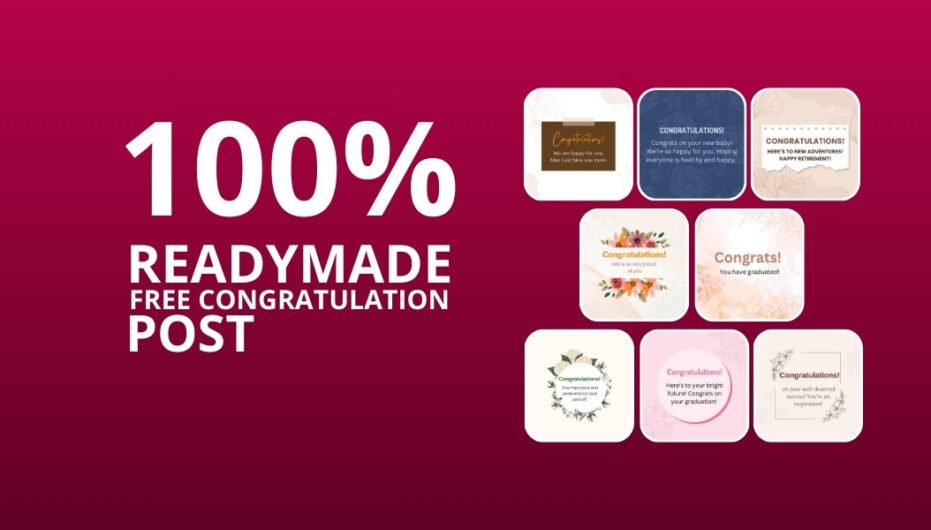 Picwale - Readymade Free Congratulation Post